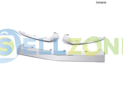 Ρύθμιση χρωμιωμένων λωρίδων για την μπροστινή αεροτομή προφυλακτήρα Mercedes C-Class W205 AMG 2015–2018 – DMb846